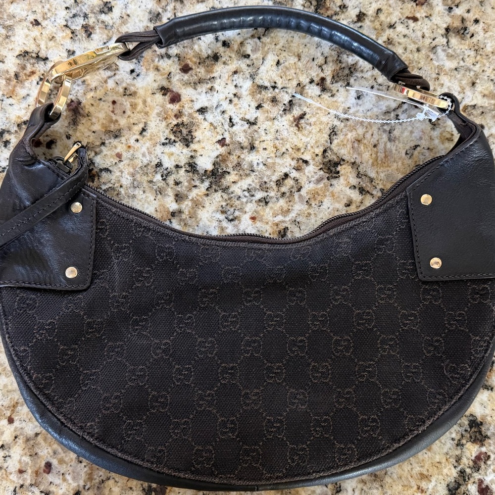 Gucci GG Canvas Half Moon Hobo